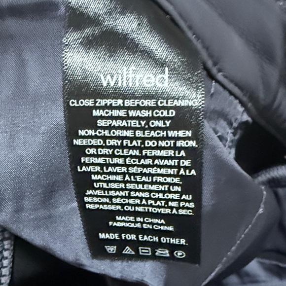 Wilfred Dark Gray Leather Straight Pants - Picture 4 of 9